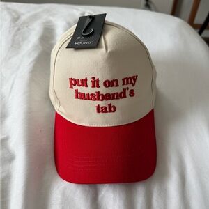 put it on my husbands tab trucker hat